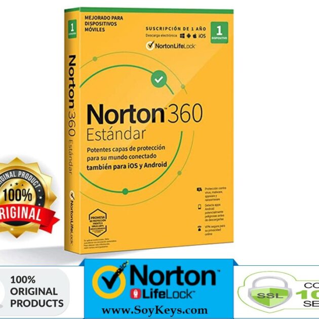 Norton 360 Standard 1 Dispositivo 1 año Original