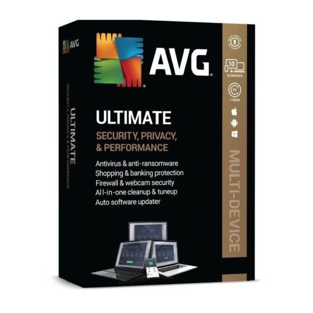 AVG Ultimate 10 Dispositivos 1 Año